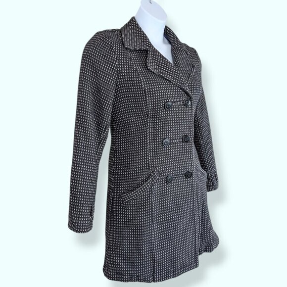 Volcom Houndstooth Lined Pea Coat - Picture 3 of 10